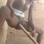 Venda Woman Pokes Pussy With a Stick