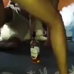 thot fucks a whisky bottle in front of friends and family