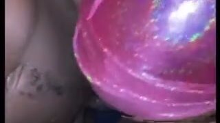 2 horny little thots sharing a big dick