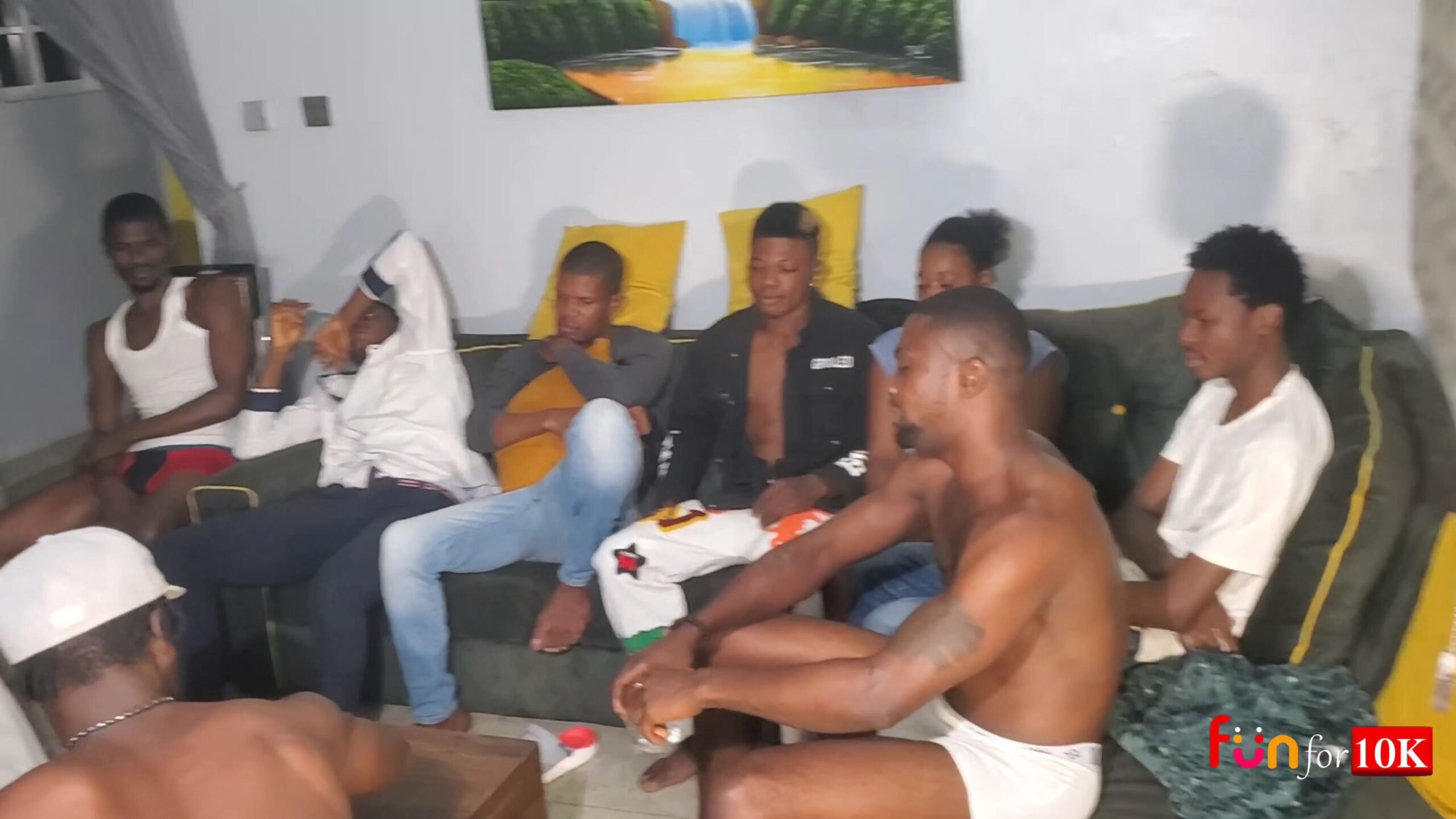 10 guys and 3 sexy girls